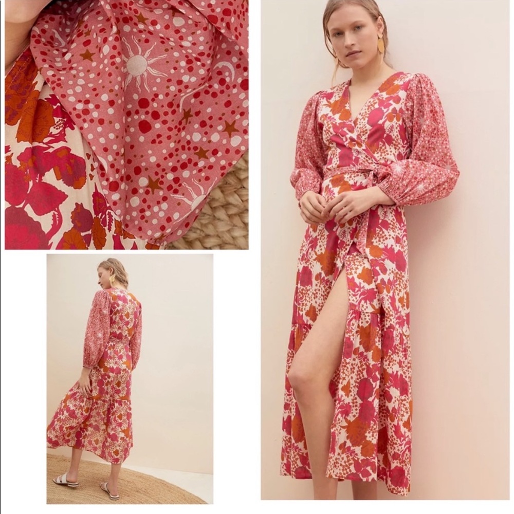 Anthropologie MOON STARS ROBE COVER UP NWT Donna robe Donna Robe S celestial
8